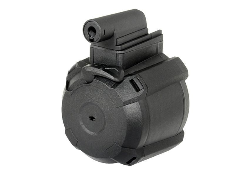 Battleaxe M870 Shotgun to M4 Drum 1000 Rounds Magazine for M870 Shotguns (Black)