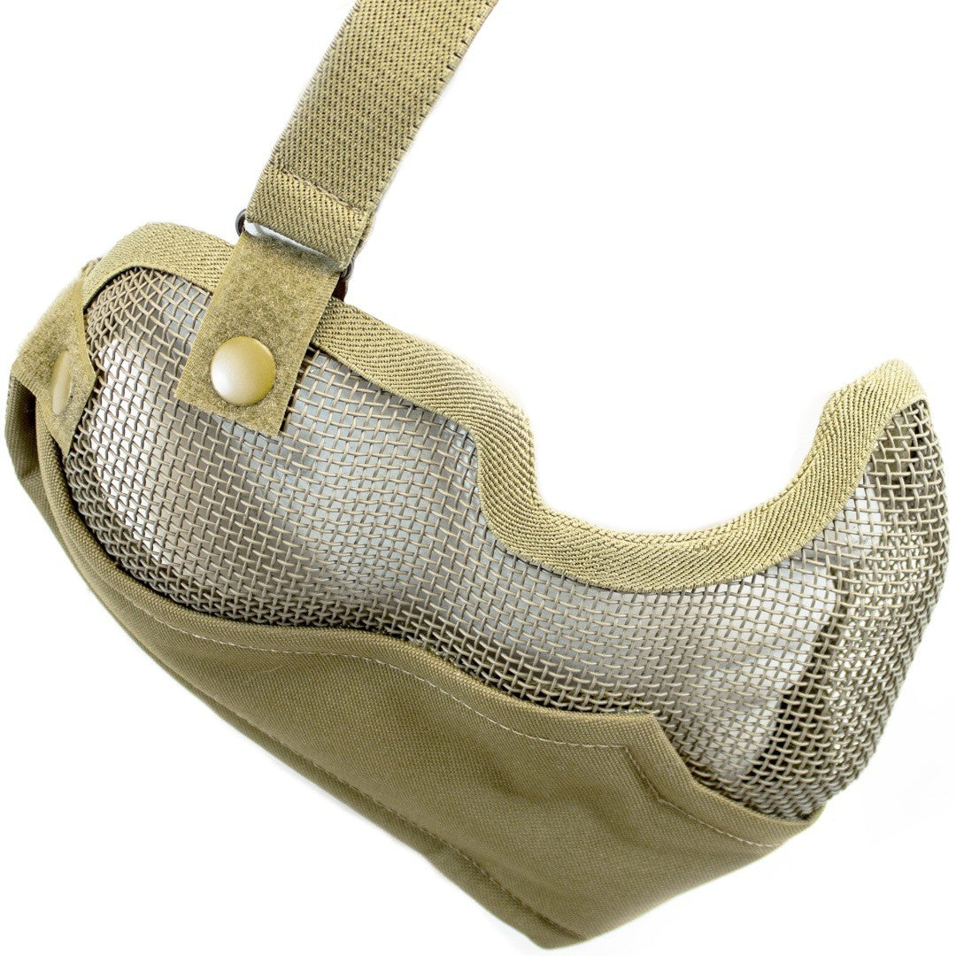 Mesh Lower Face Shield V2 Neck Protection (Tan)