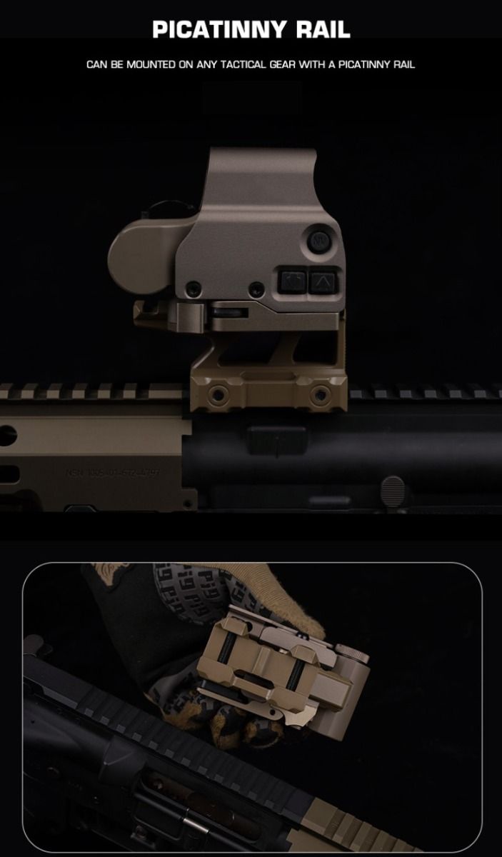 Big Foot Picatinny Riser Mount (E Style - Black)