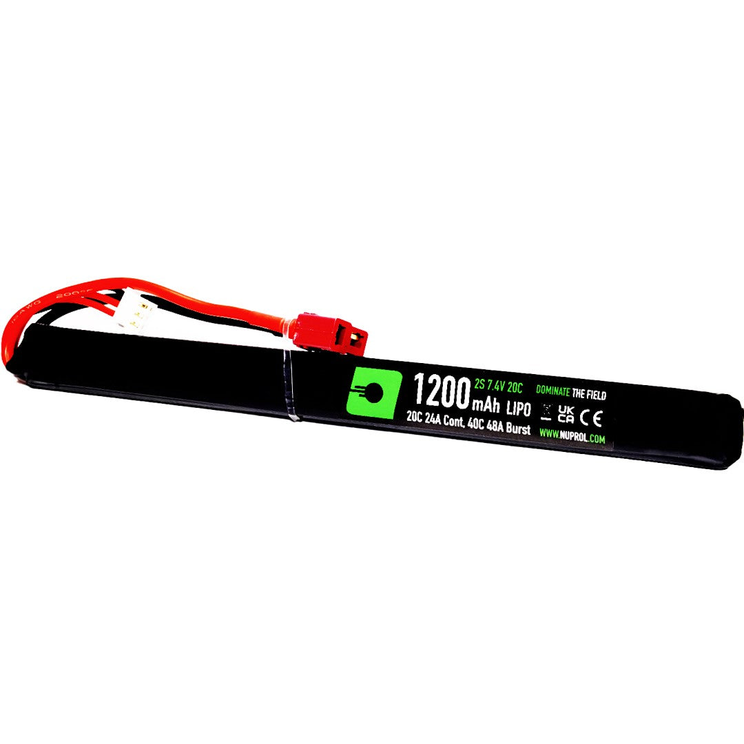 LiPo AK Slim Stick Battery 1200mAh-7.4v-20c - Deans