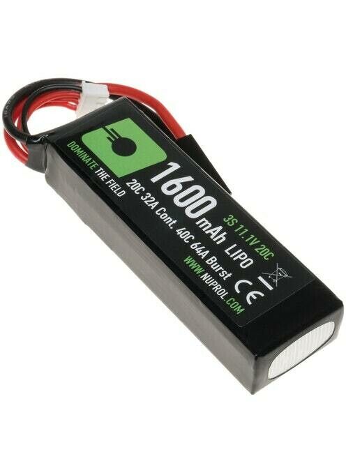 Nuprol 1600MAH LIPO 11.1V 20C Stick - Deans