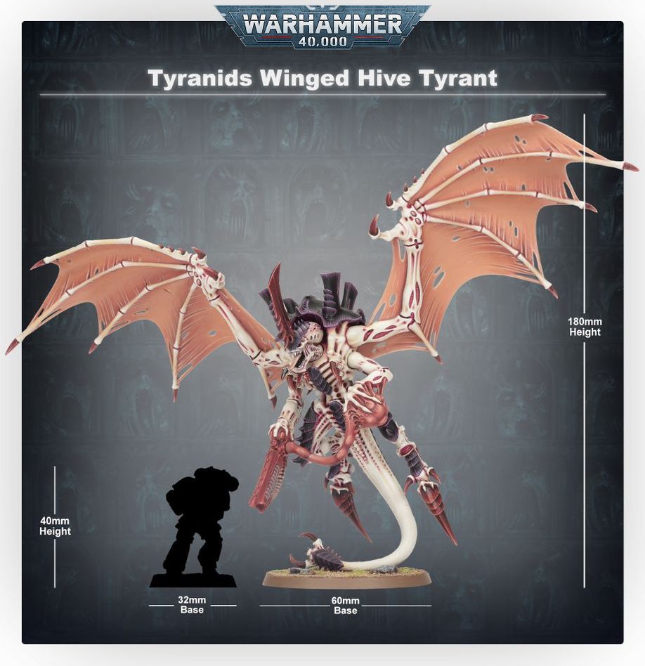 Warhammer 40,000.Tyranids.Winged Hive tyrant