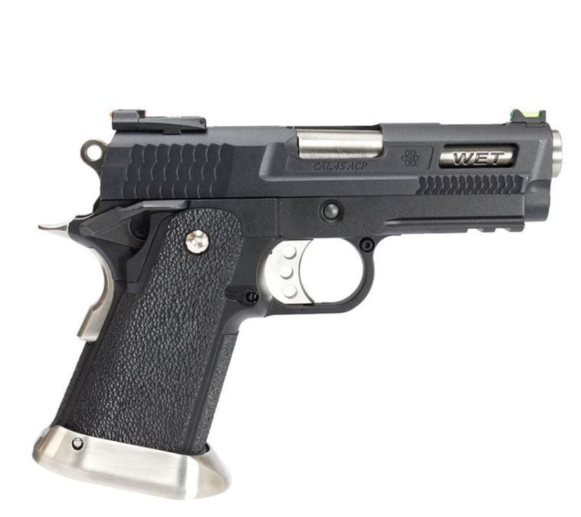 WE HI-CAPA 3.8 Brontosaurus GBB Pistol Black Silde