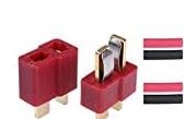 1 Pairs Deans T Plug Connectors Male and Female with Shrink Tubing