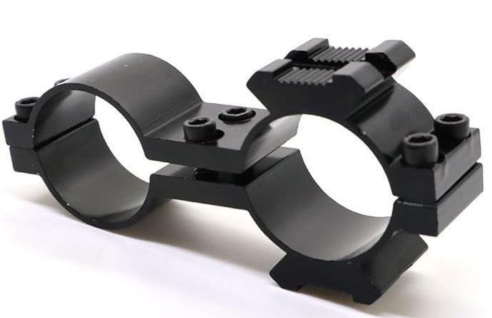 25.4mm x 25.4mm Rifle Scope Torch Red Dot Laser Clamp Mount with Dual 20mm Picatinny Rail Flashlight Adapter