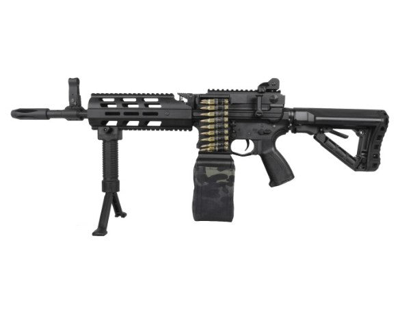 CM16 LMG AEG Rifle (Black|Black Camo)
