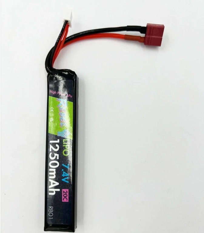 Rebel Battery - 1250mAh Lipo 7.4V 20C Stick - Deans