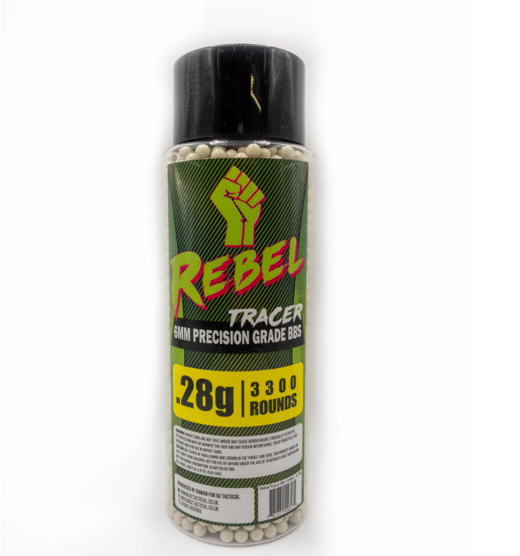 Rebel Precision 6mm Tracer BBs 3300ct Bottle - 0.28g