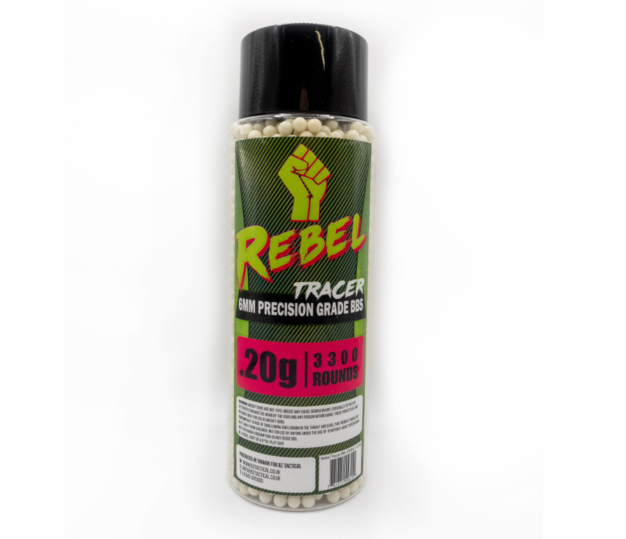 Rebel Precision 6mm Tracer BBs 3300ct Bottle - 0.2g