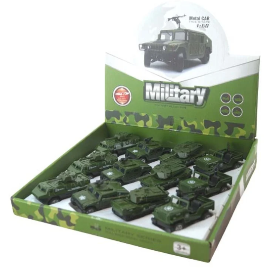 Die-Cast Military Vehicles – Display box of 12