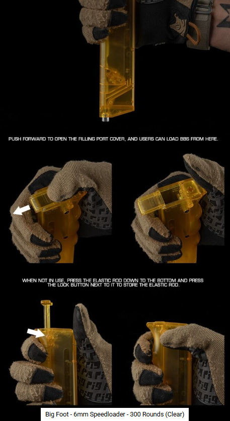 Big Foot - 6mm Speedloader - 300 Rounds (Clear)