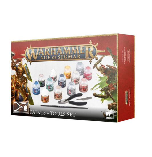 Warhammer Age Of Sigmar. Paints + Tool Set