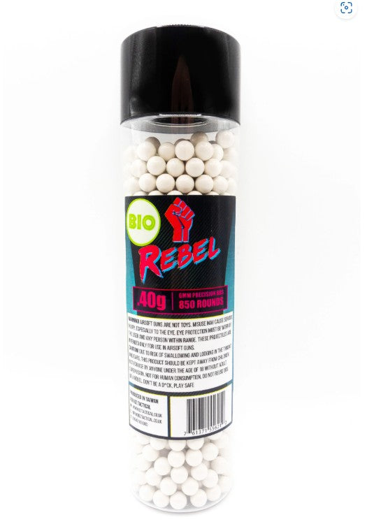 Rebel Precision Heavyweight BIO 6mm BBs 850pcs Bottle - 0.36g