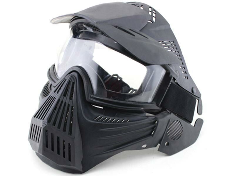 Big Foot Tactical Full Face Protection with Nylon Eye Protection (Re-Enforced) (Black)