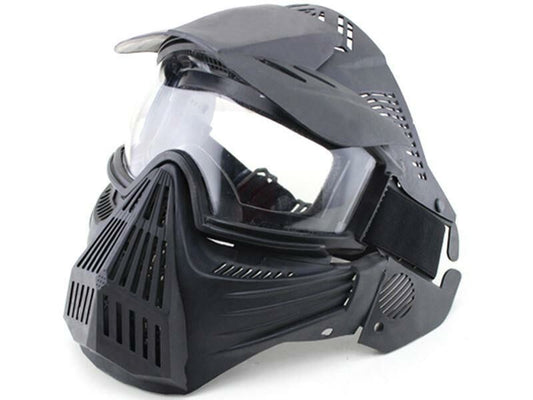 Big Foot Tactical Full Face Protection with Nylon Eye Protection (Re-Enforced) (Black)