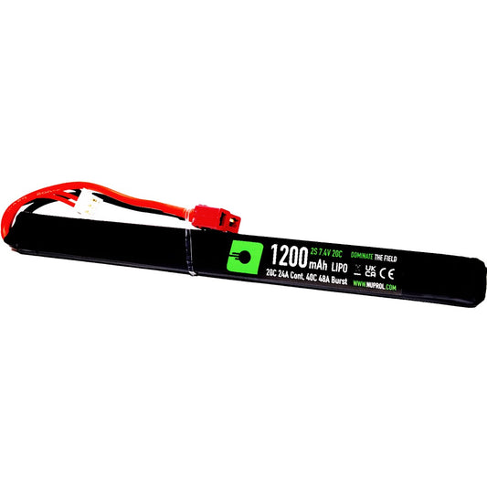LiPo AK Slim Stick Battery 1200mAh-7.4v-20c - Deans