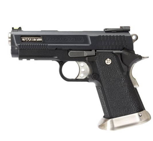 WE HI-CAPA 3.8 Brontosaurus GBB Pistol Black Silde