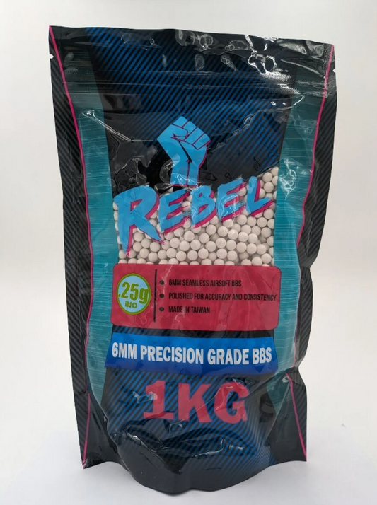 Rebel Precision BIO 6mm BBs 1kg Bag - 0.2g - 0.25g