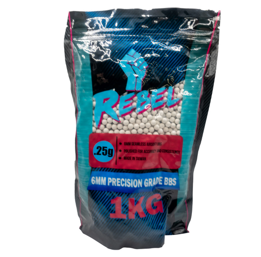 Rebel Precision 6mm BBs 1kg Bag - 0.25g