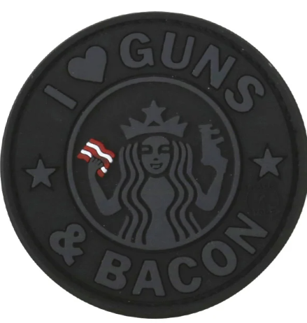 Guns & Bacon Patch – Black