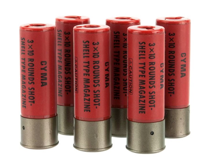 CYMA 30rnd Tri-Shot Shotgun Shell Magazines; 6 Pack
