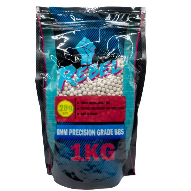 Rebel Precision BIO 6mm BBs 1kg Bag - 0.2g - 0.28g