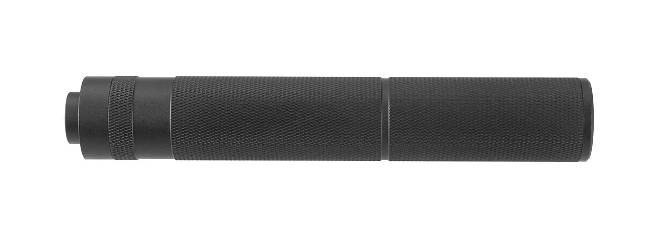 Lancer Tactical 195mm Aluminium Knurled Mock Suppressor (Black)