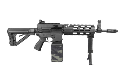 CM16 LMG AEG Rifle (Black|Black Camo)