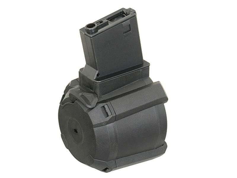 Battleaxe M4 Electric Drum 1200 Rounds Magazine (Electric Winding - Black)
