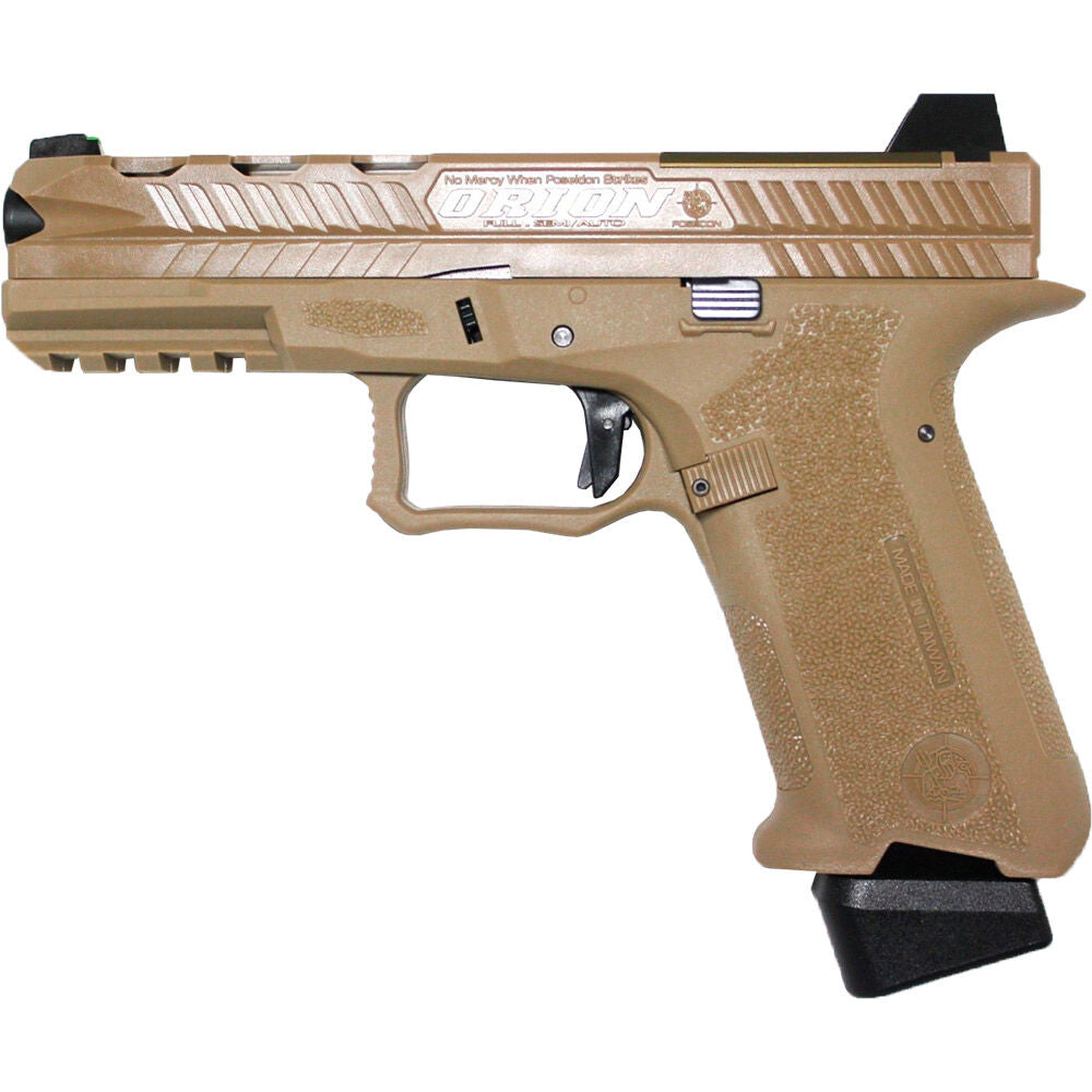 Poseidon Orion NO.2 Gas Blowback Pistol (PPW-O2-A-TAN - 310202 - Tan - Gen.2)