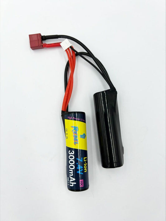 Rebel Battery - 3000mAh Li-Ion 7.4V 10C Nunchuck - Deans